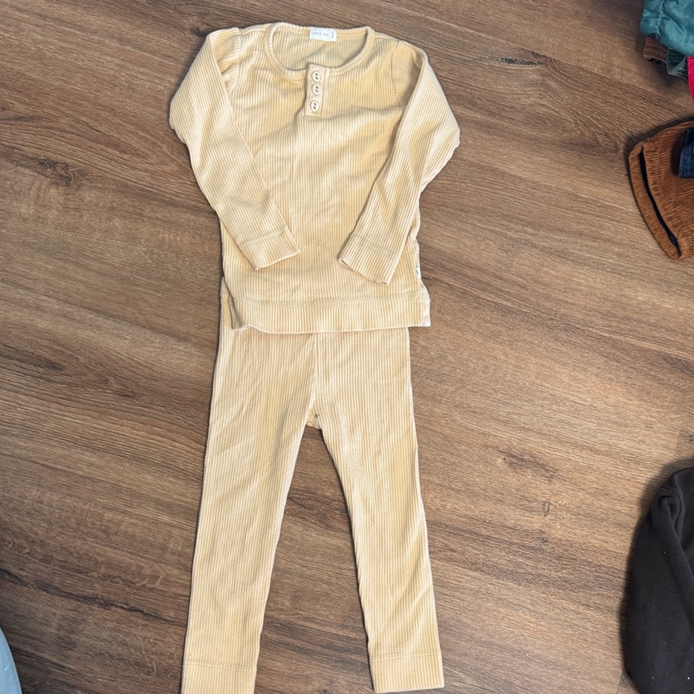 Jamie Kay Tan Ribbed Button Top